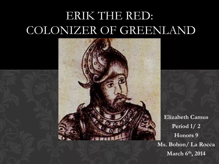 erik the red colonizer of greenland