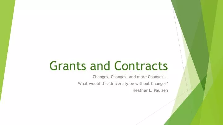 grants and contracts