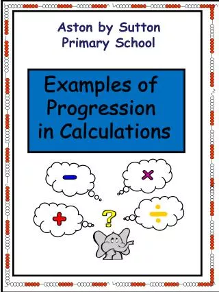 Examples of Progression in Calculations