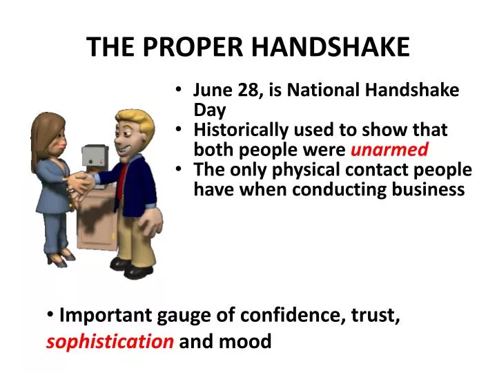 the proper handshake
