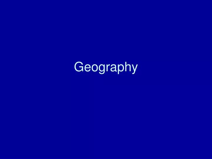 geography