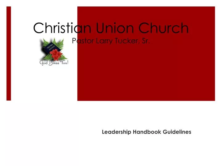 christian union church pastor larry tucker sr