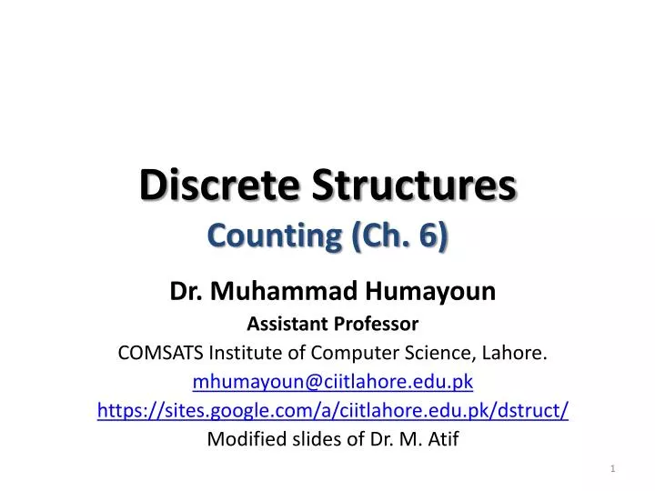 discrete structures counting ch 6