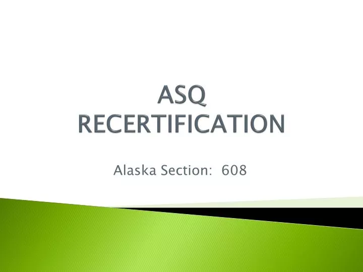 asq recertification