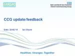 CCG update/feedback - slide 1