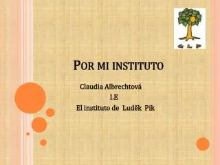 por mi instituto