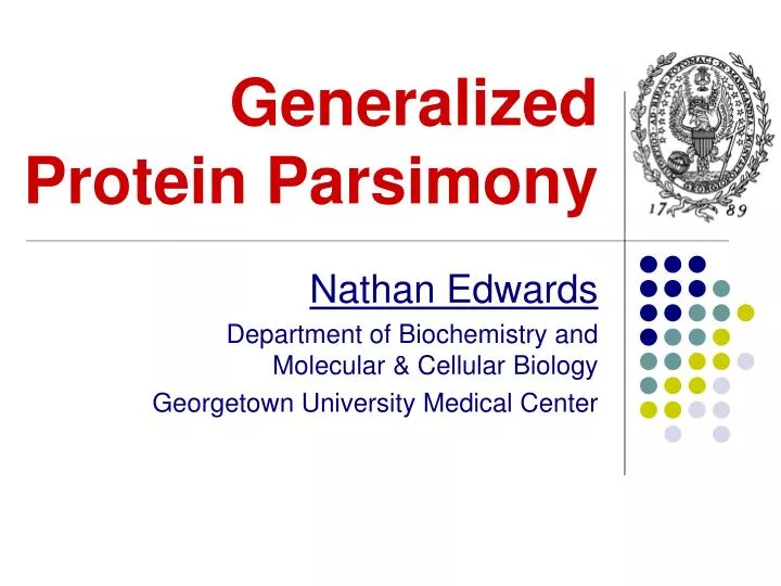 generalized protein parsimony