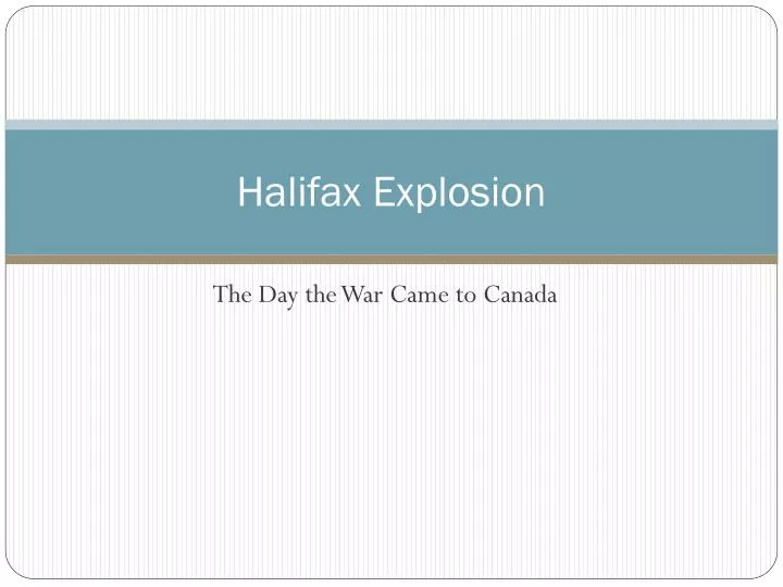 halifax explosion