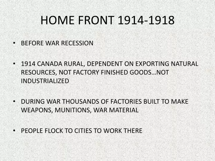 home front 1914 1918