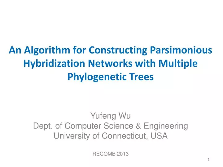 an algorithm for constructing parsimonious hybridization networks with multiple phylogenetic trees