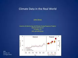 Climate Data in the Real World