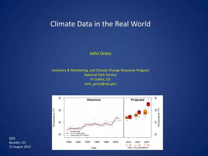 climate data in the real world