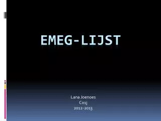 EMEG-Lijst