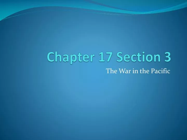 chapter 17 section 3