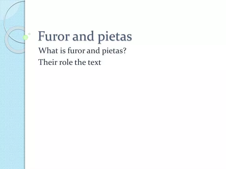 furor and pietas