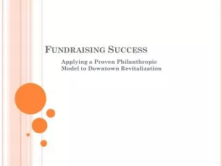 Fundraising Success