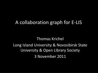 A collaboration graph for E-LIS