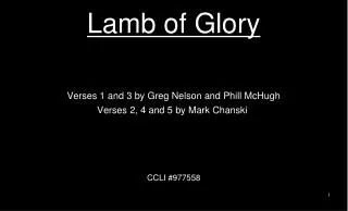 Lamb of Glory