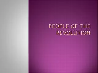 people of the revolution