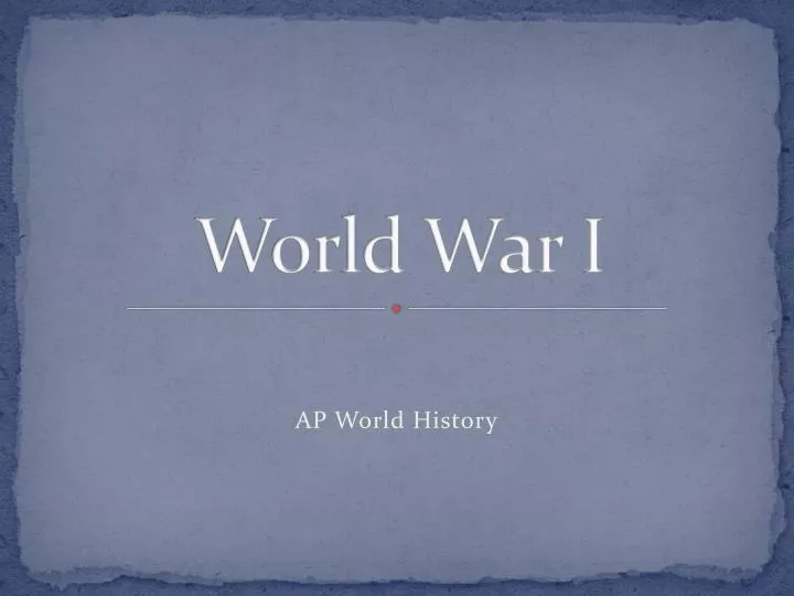 world war i