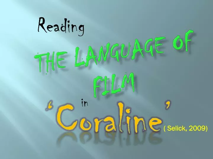 the language of film