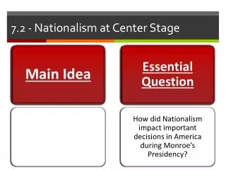 7.2 - Nationalism at Center Stage