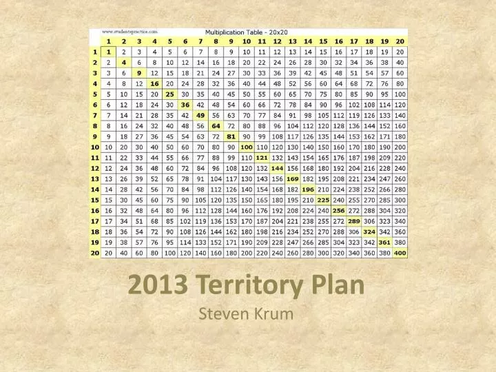 2013 territory plan steven krum
