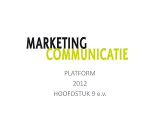 platform 2012 hoofdstuk 9 e v