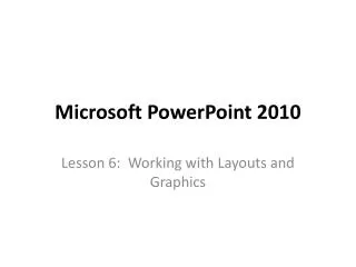 Microsoft PowerPoint 2010