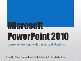 Microsoft PowerPoint 2010