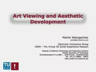 Art Viewing and Aesthetic Development