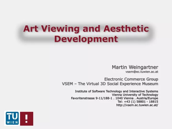 art viewing and aesthetic development