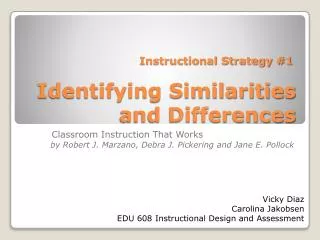identifying similarities and differences