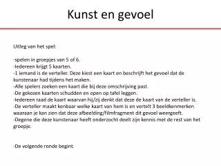 kunst en gevoel