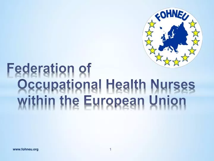 federation of occupational health nurses within the european union