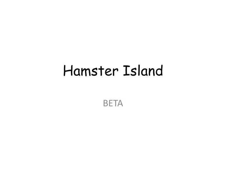 hamster island
