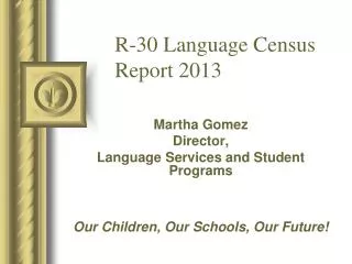 R-30 Language Census Report 2013