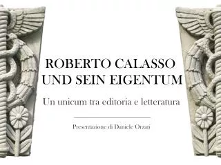 roberto calasso und sein eigentum