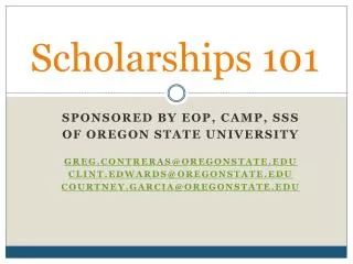 Scholarships 101