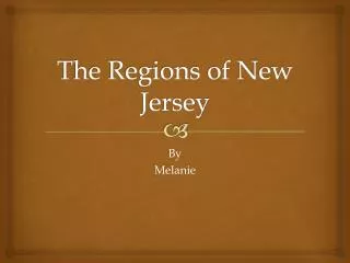 The Regions of New Jersey