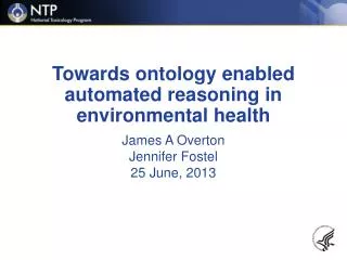 Towards ontology enabled automated reasoning in environmental health
