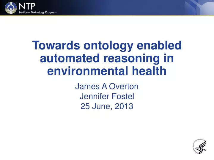 towards ontology enabled automated reasoning in environmental health