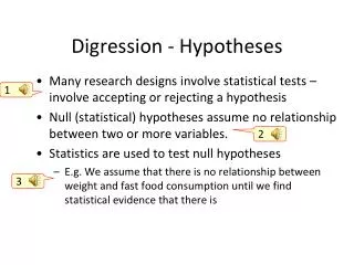 Digression - Hypotheses