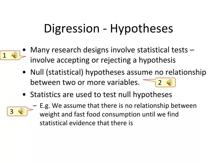 digression hypotheses