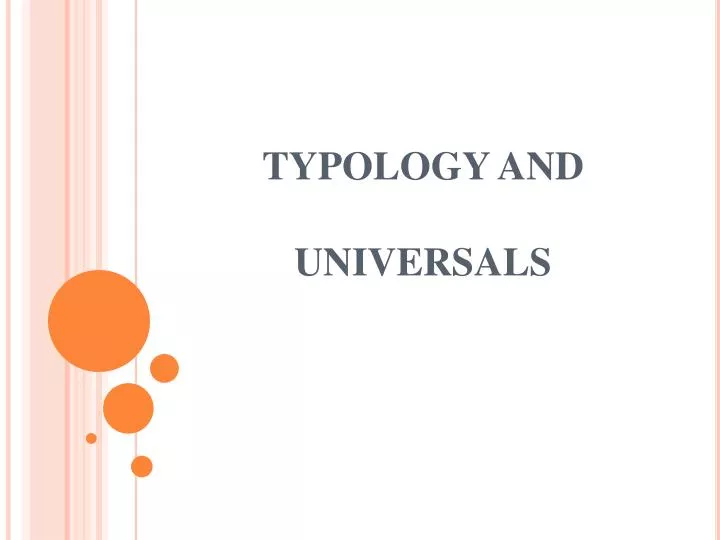 typology and universals