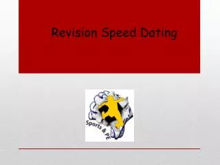 Revision Speed Dating
