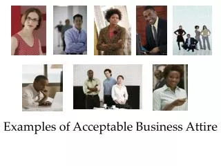 Examples of Acceptable Business Attire