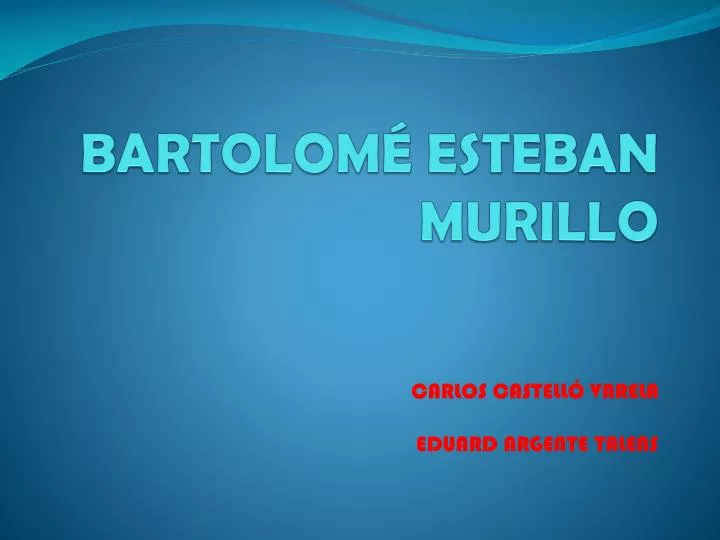 bartolom esteban murillo