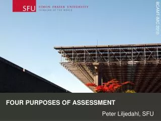 four Purposes of assessment