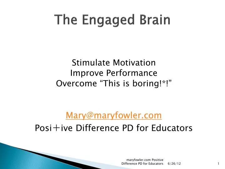 the engaged brain